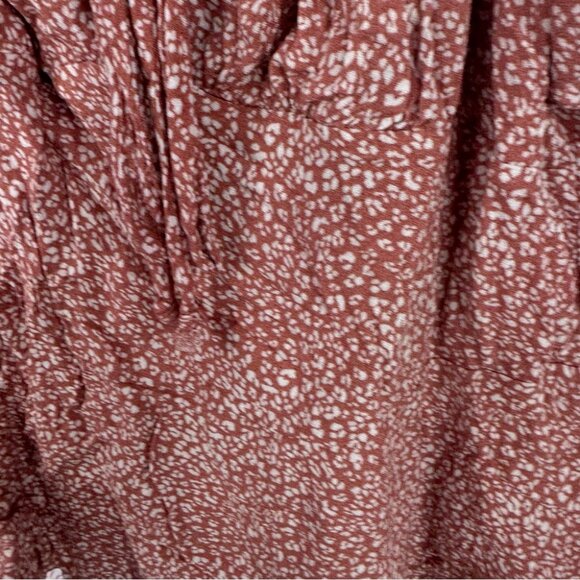 URBAN Romantics tank top flowy ribbon tie up pink orange Rust Floral Camisole - Picture 4 of 7